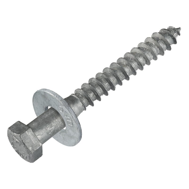 طقم براغي متخلفة 3/8 × 4 (50 حزمة)، 50 براغي و50 حلقة، مجلفنة بالغمس الساخن، تلبي الدرجة الصناعية/التجارية ASME B18.2.1 من شركة Makers Bolt - Image 1